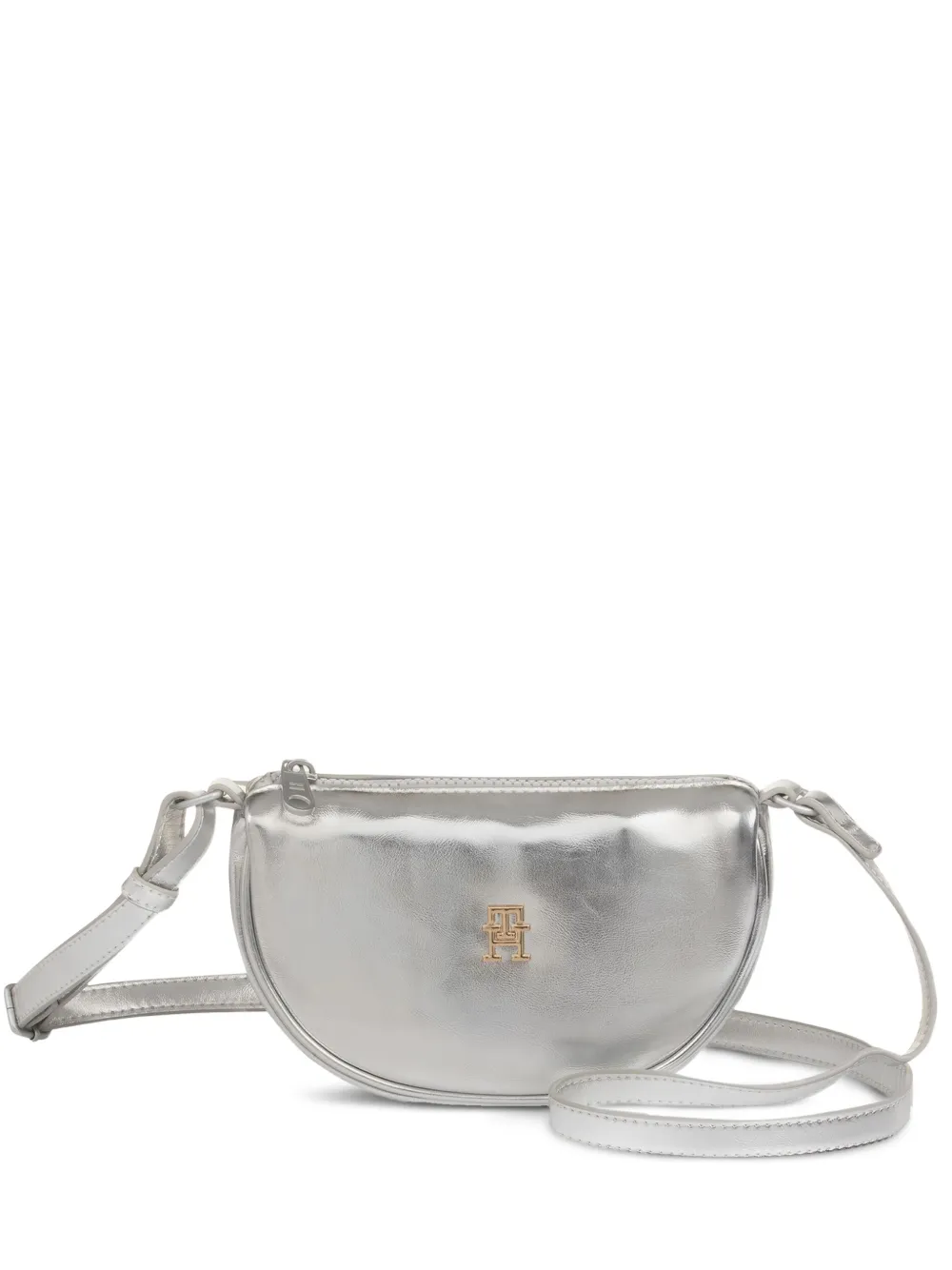 Tommy Hilfiger Junior Borsa a tracolla con placca logo - Argento