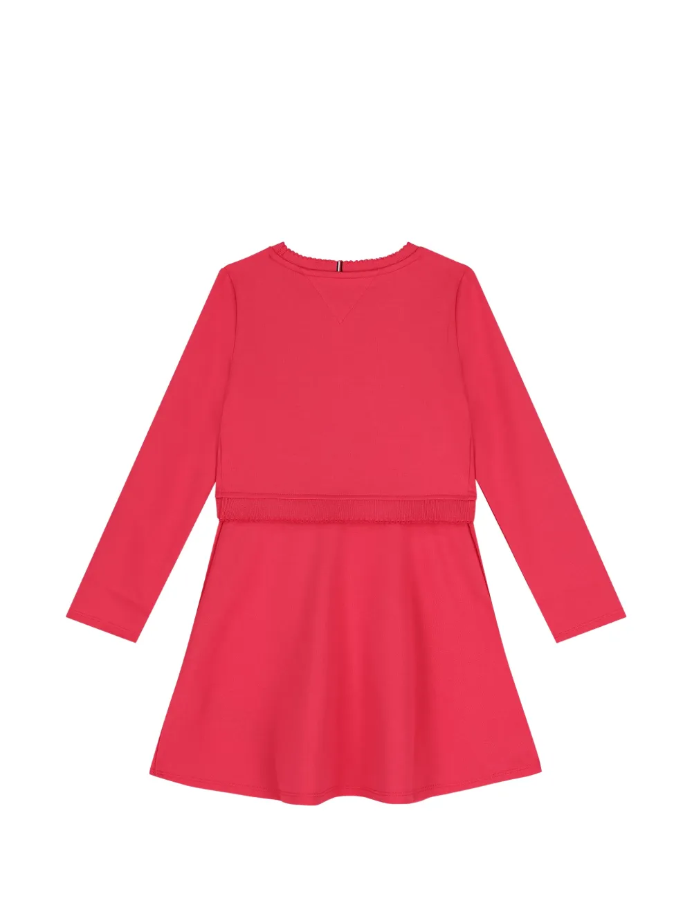 Tommy Hilfiger Junior Jurk met A-lijn en lange mouwen Roze