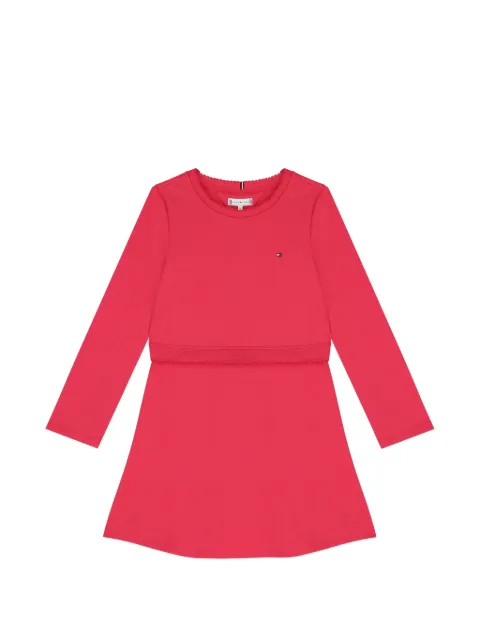 Tommy Hilfiger Junior vestido acampanado manga larga