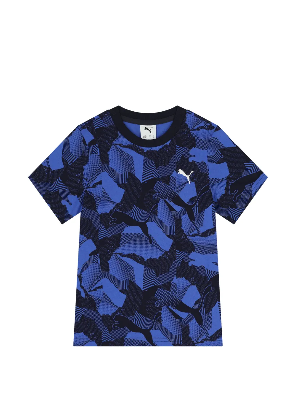 Puma Kids printed crew-neck T-shirt - Blu