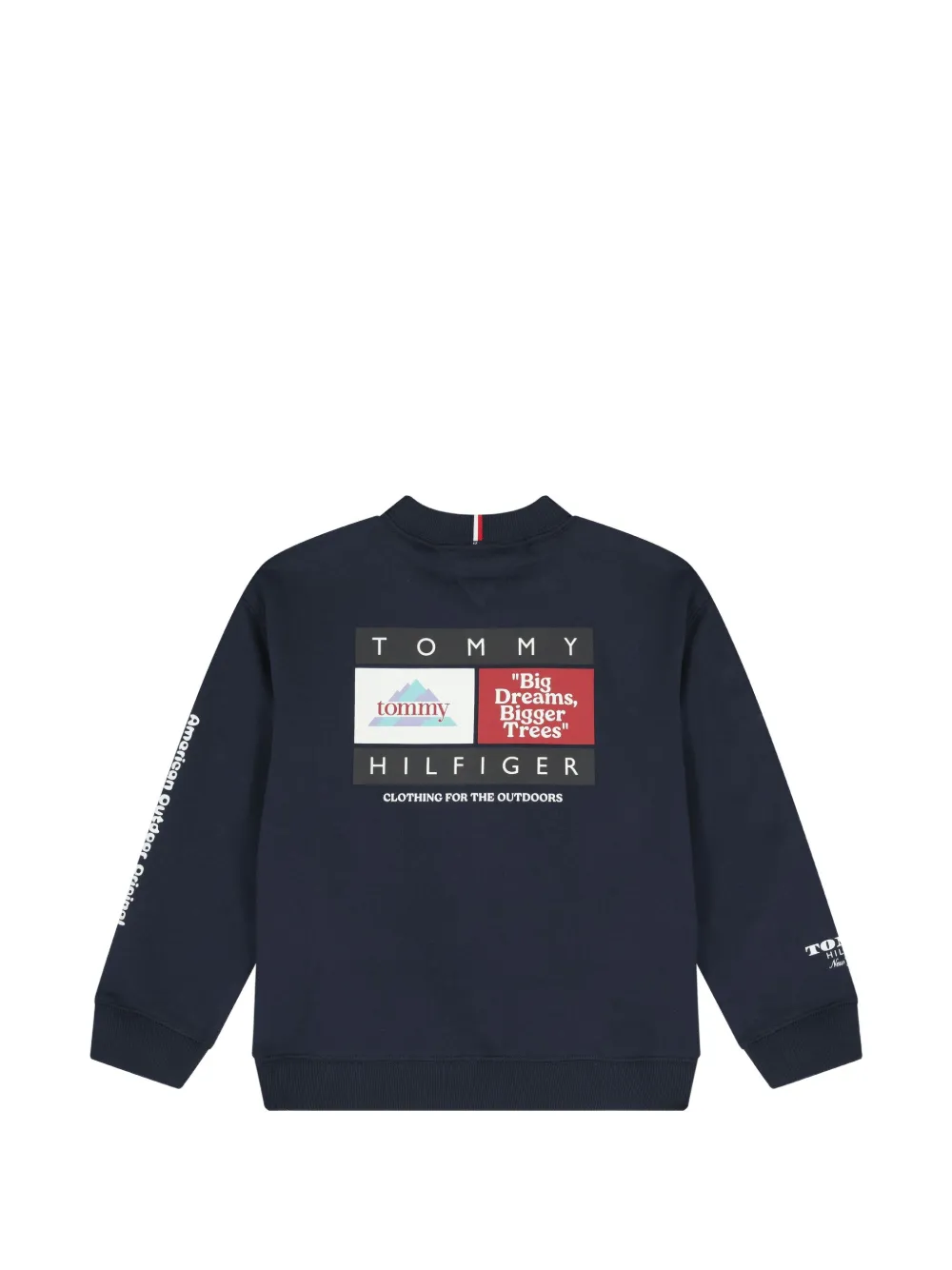 Tommy Hilfiger Junior Sweater met ronde hals en grafische print Blauw
