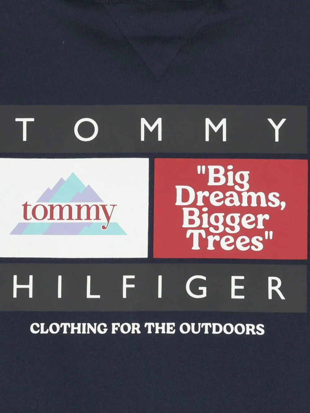 Tommy Hilfiger Junior Sweater met ronde hals en grafische print Blauw