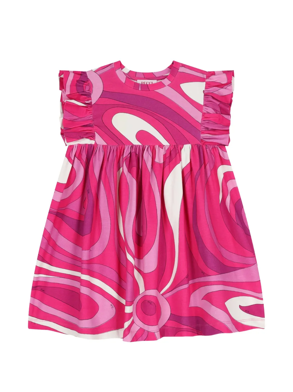 PUCCI Junior ruffled printed dress - Rosa