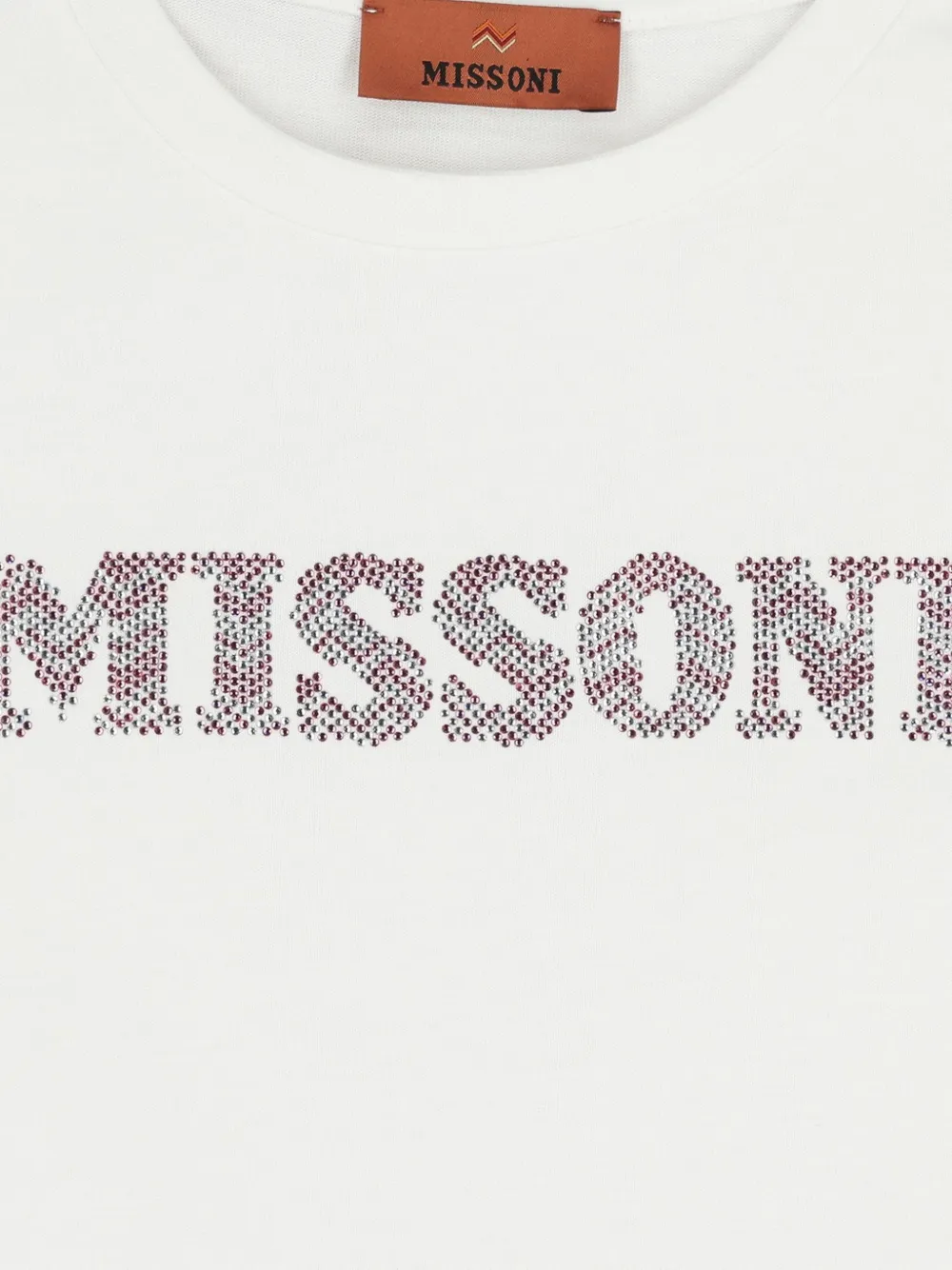 Missoni Kids Katoenen jurk met ruches Wit