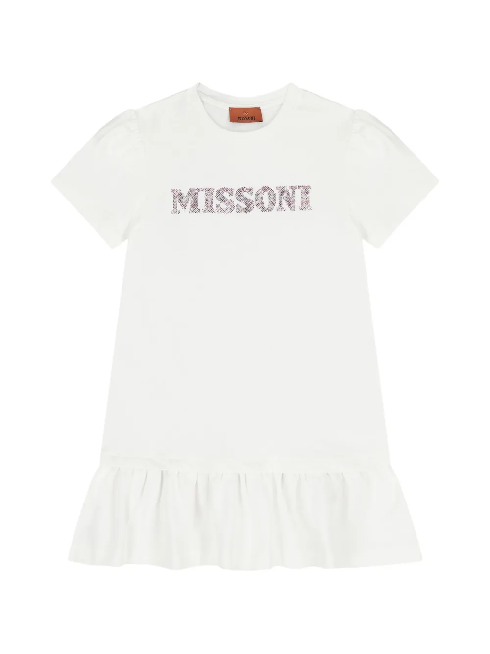 Missoni Kids rufflecotton dress - White