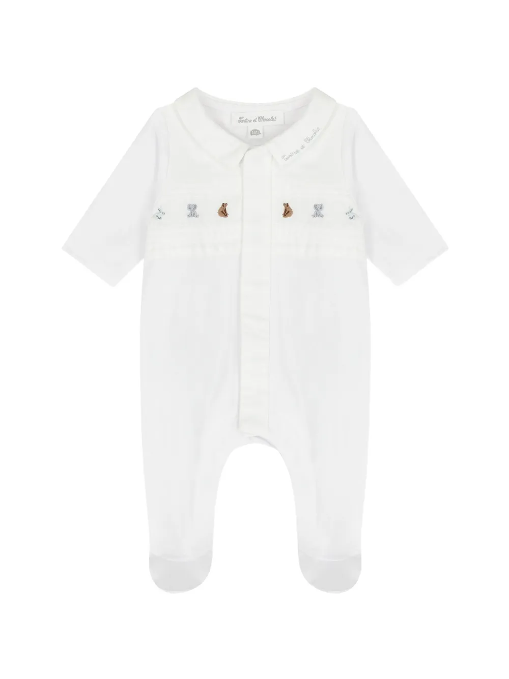 Tartine Et Chocolat Tutina con ricamo - Bianco