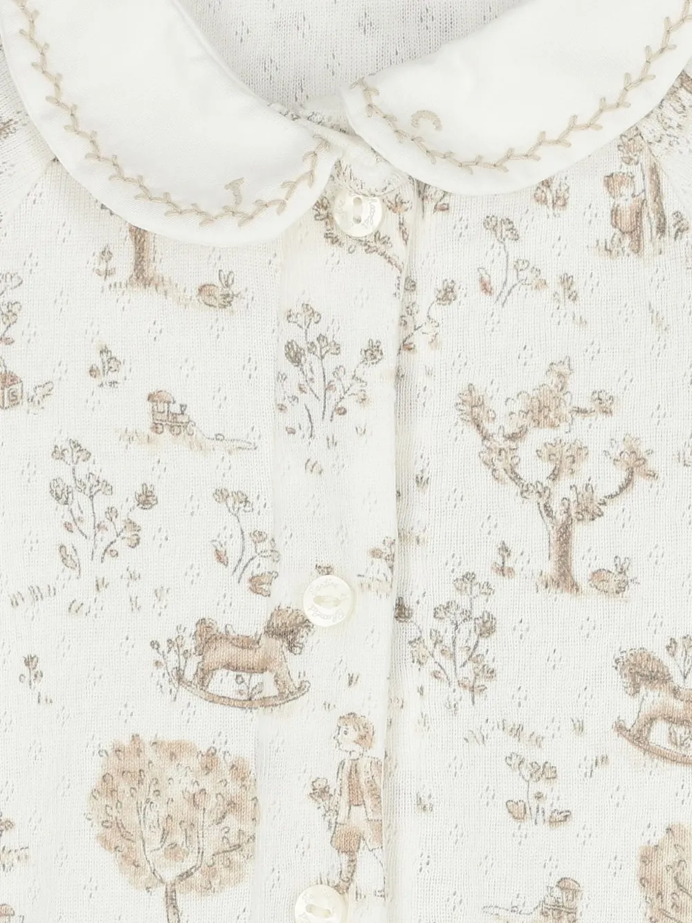 Tartine Et Chocolat Pyjama met Peter Pan-kraag Beige