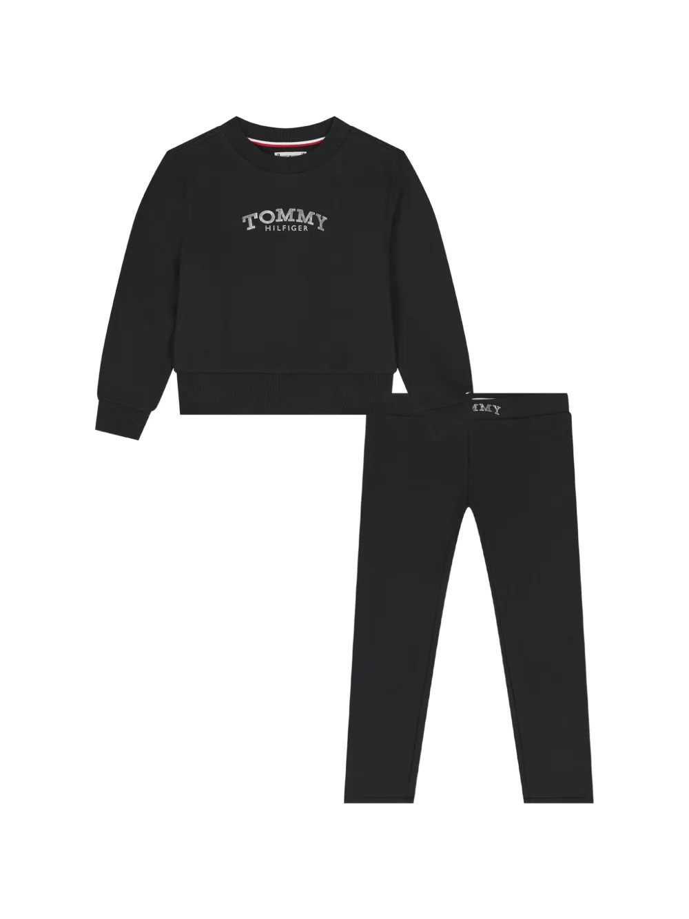 Tommy Hilfiger Junior Leggings con stampa (2 pezzi) - Nero