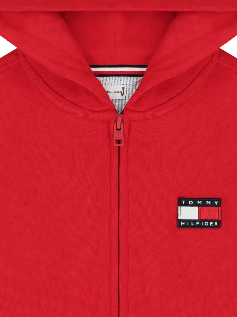  Tommy Hilfiger Junior Hooded Zip-fastening Sweatshirt - Red 