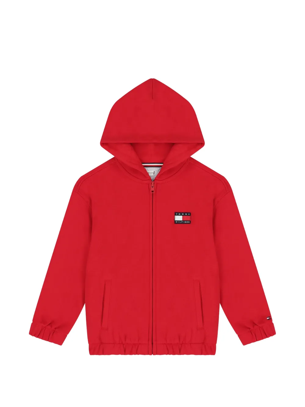 Tommy Hilfiger Junior Sweater met capuchon en ritssluiting Rood