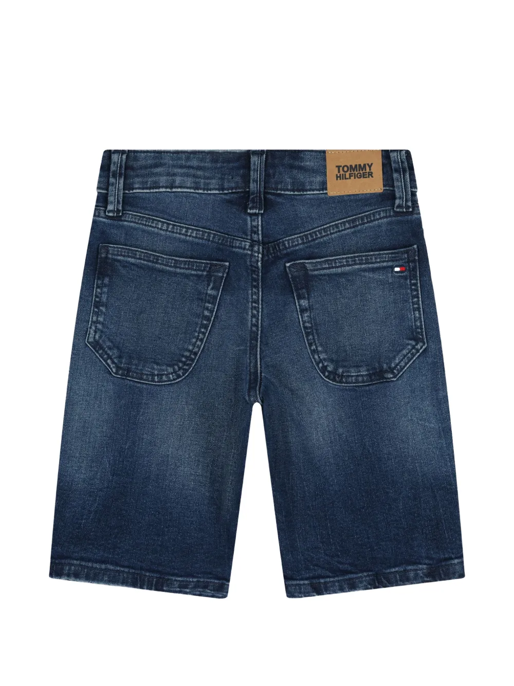 Tommy Hilfiger Junior Denim shorts met knoopsluiting Blauw