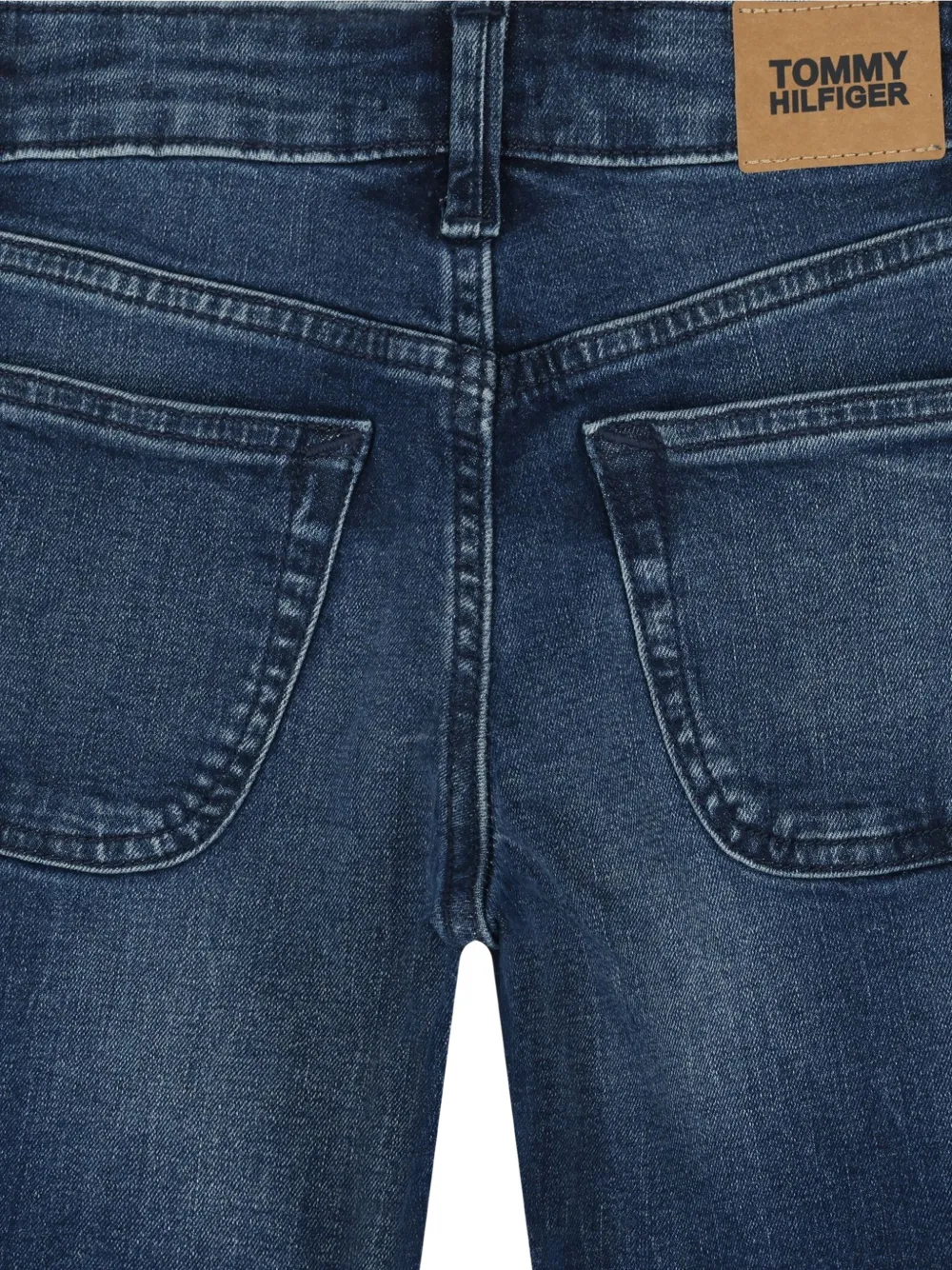 Tommy Hilfiger Junior Denim shorts met knoopsluiting Blauw
