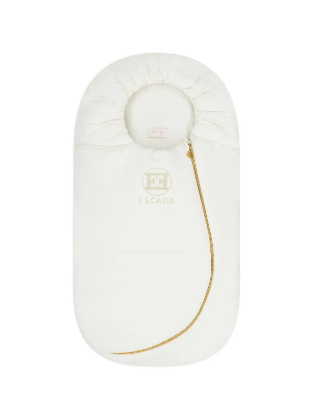 Escada Kids logo-embroidery zip-fastening sleep bag - Toni neutri