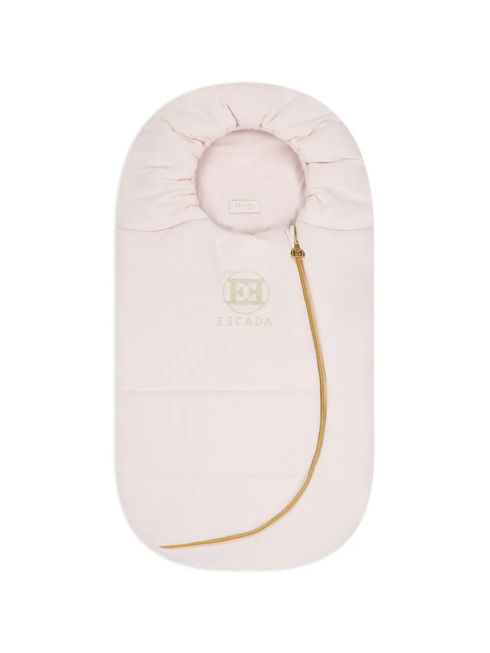 Escada Kids logo-embroidery zip-fastening sleep bag - Rosa
