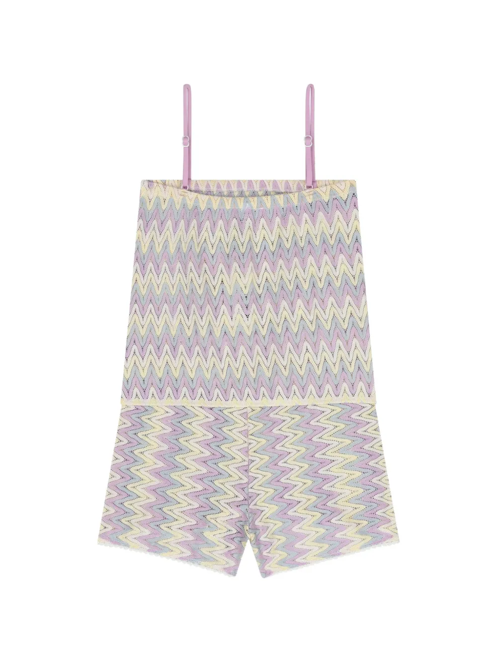 Nessi Byrd Kids Playsuit met chevron streep Paars