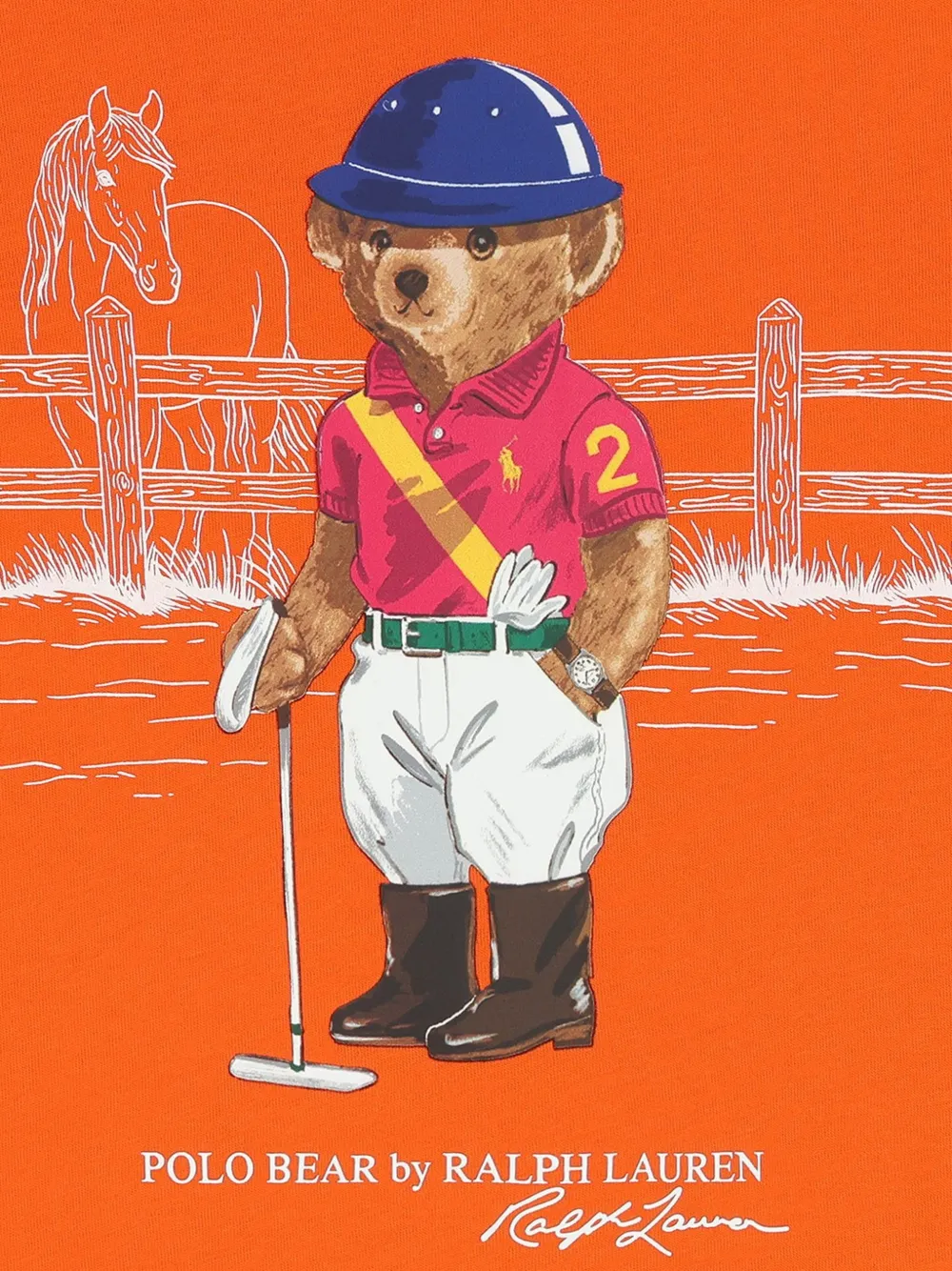 POLO RALPH LAUREN KIDS T-shirt met print Oranje