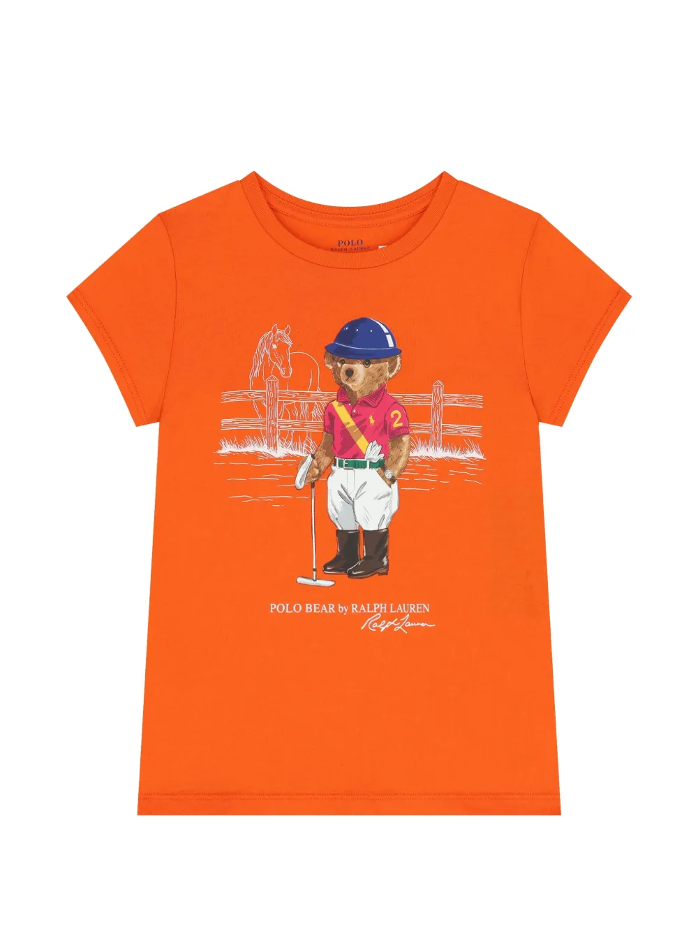 POLO RALPH LAUREN KIDS print T-shirt - Arancione