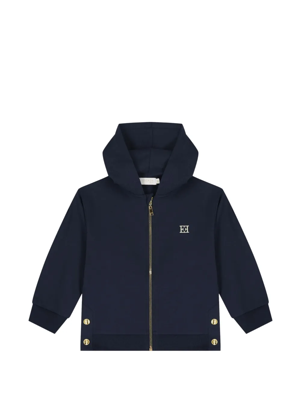 Escada Kids button hooded top - Blue