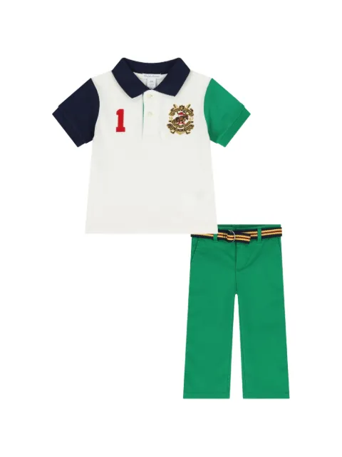 POLO RALPH LAUREN KIDS striped belt trousers