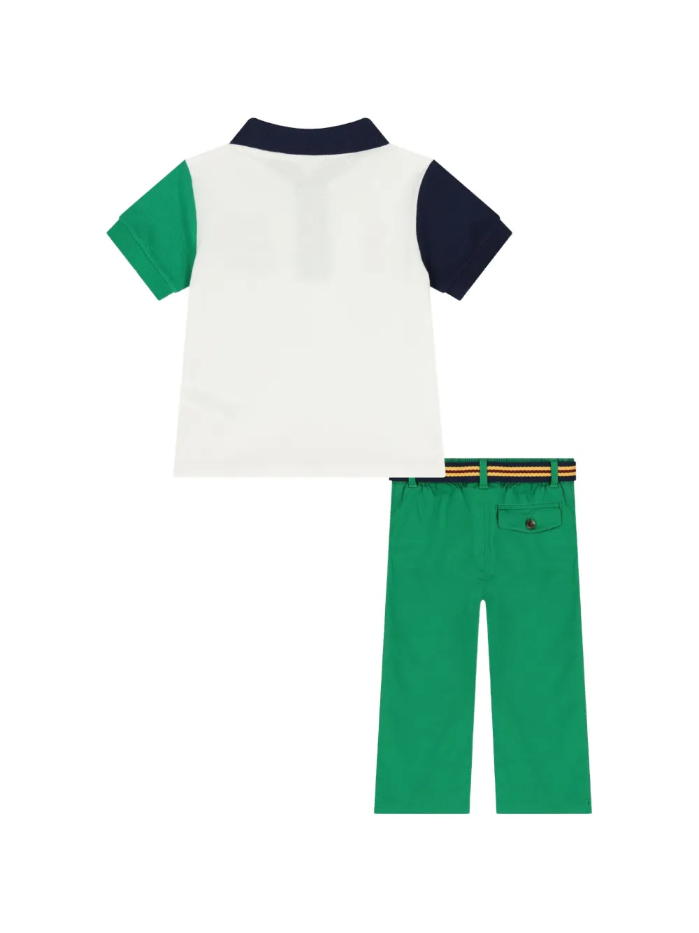 POLO RALPH LAUREN KIDS Gestreepte broek met ceintuur Groen