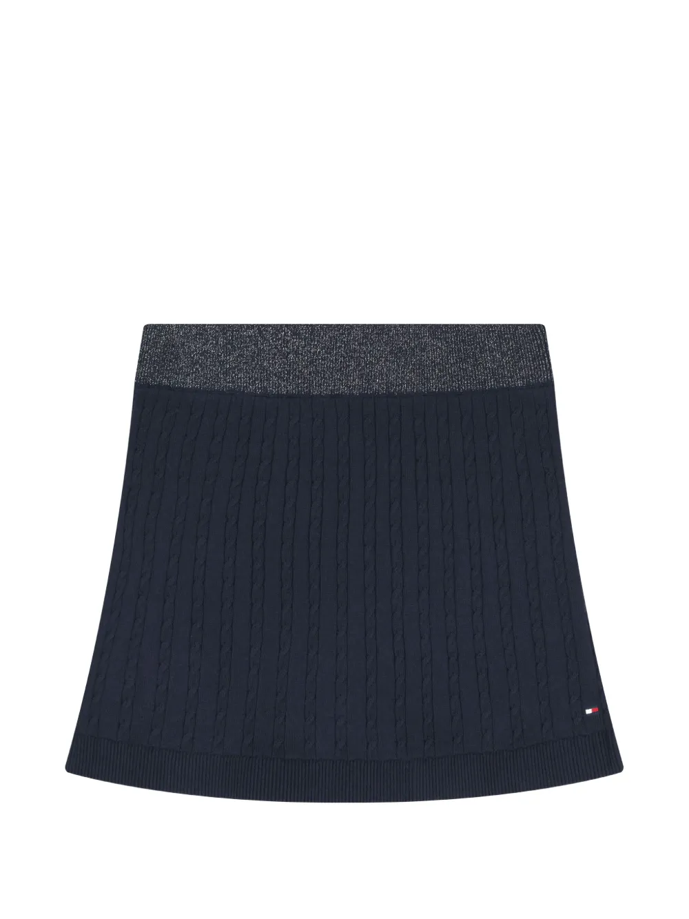 Tommy Hilfiger Junior Gonna in maglia a trecce - Blu
