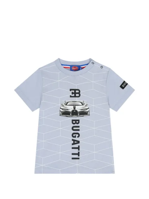 Bugatti Kids geometric car print T-shirt