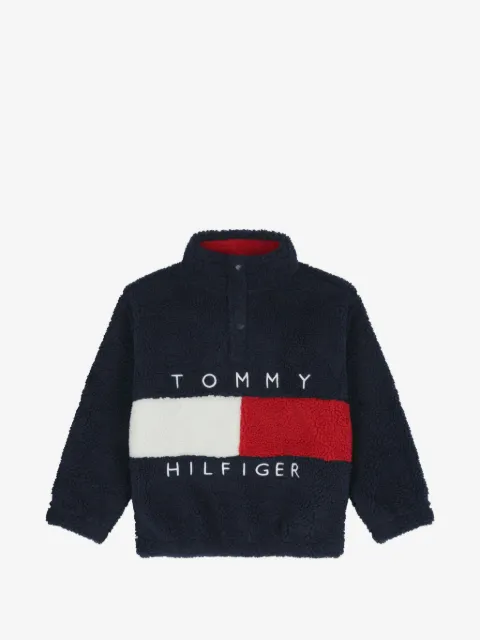 Tommy Hilfiger Junior buttoned striped fleece top