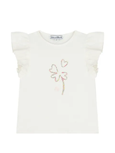 Tartine Et Chocolat playera con apliques florales
