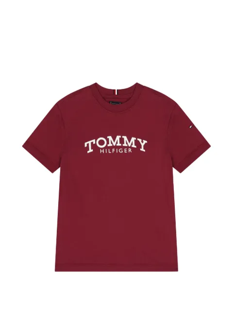 Tommy Hilfiger Junior playera con logo estampado