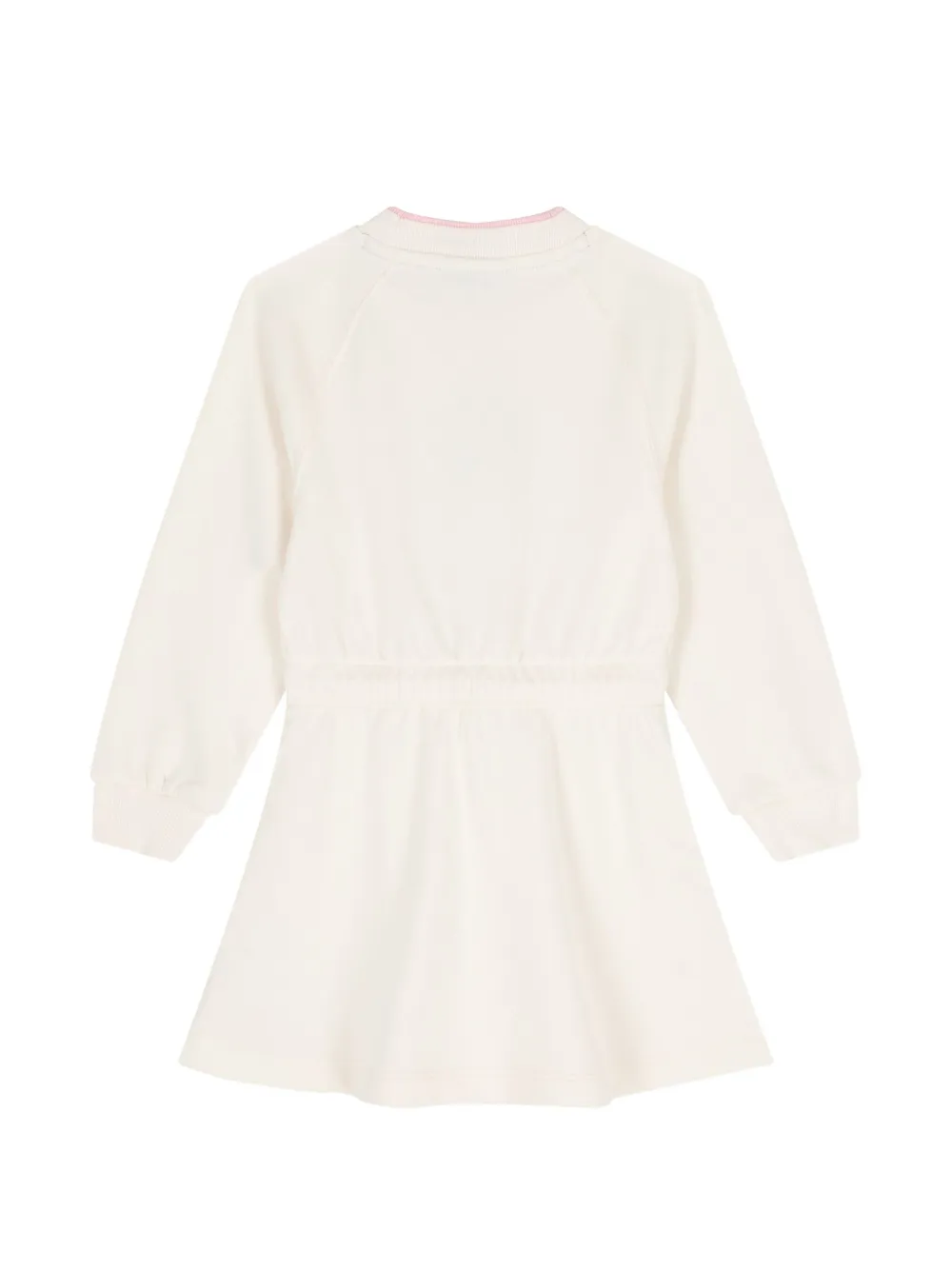 Tommy Hilfiger Junior Jurk met geborduurd hart en lange mouwen Beige