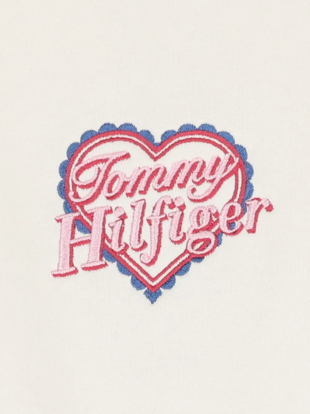 Tommy Hilfiger Junior Jurk met geborduurd hart en lange mouwen Beige