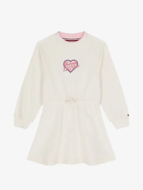 Tommy Hilfiger Junior vestido manga larga con corazón bordado