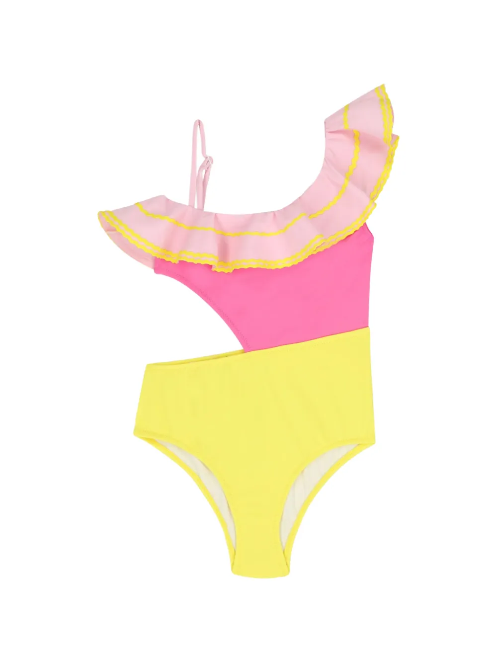 Nessi Byrd Kids Costume intero con ruches - Rosa