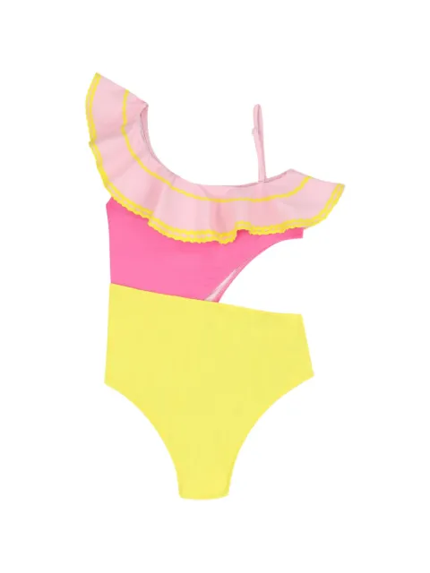 Nessi Byrd Kids 러플 컷아웃 수영복