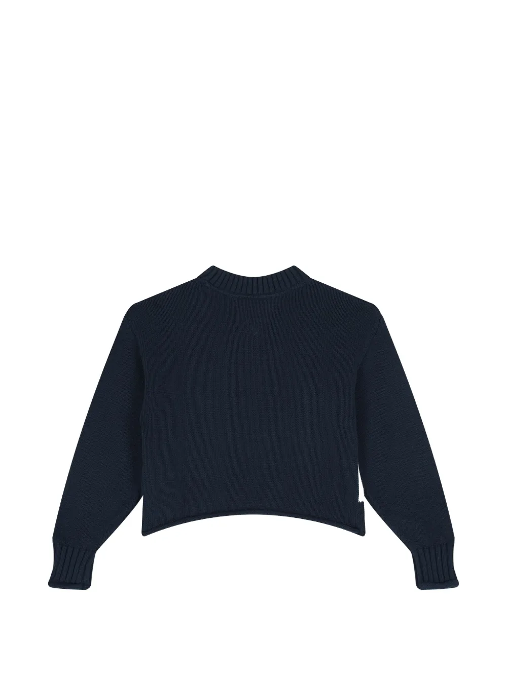 Tommy Hilfiger Junior Geribbelde trui met vlag Blauw