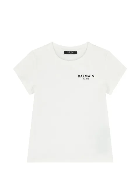 Balmain Kids playera con logo estampado