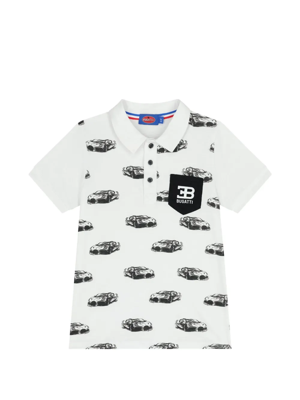 Bugatti Kids Polo con stampa - Bianco