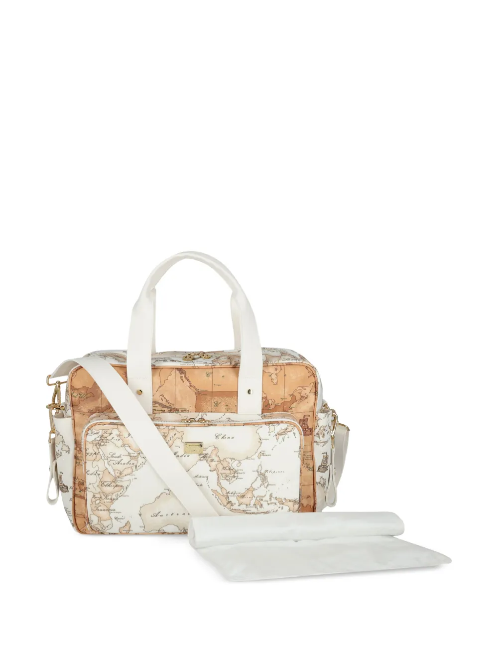 Alviero Martini Kids Luiertas met geometrische print Beige
