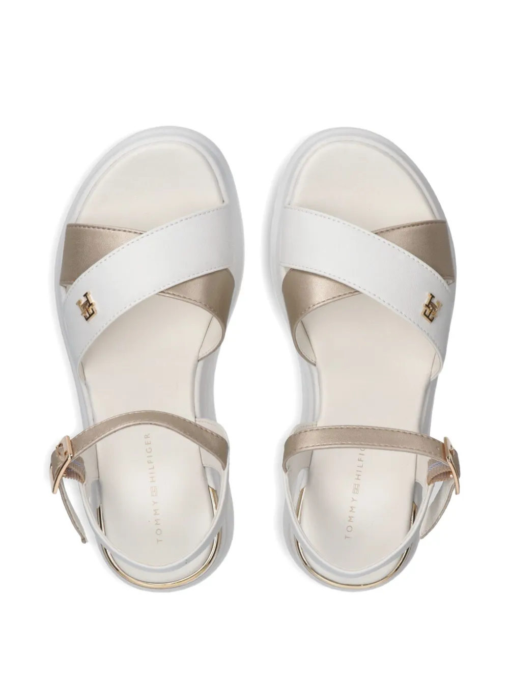 Tommy Hilfiger Junior Sandalen met plateauzool Wit