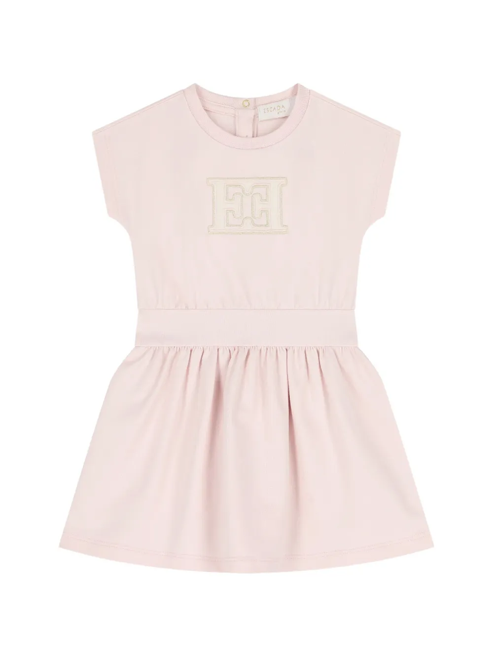 Escada Kids ruffled logo dress - Pink