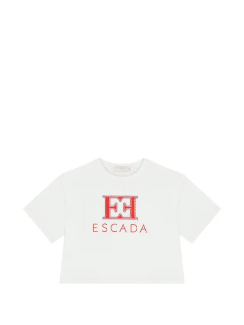 Escada Kids embroidered crop T-shirt