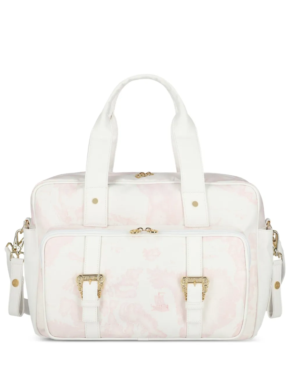 Alviero Martini Kids Borsa fasciatoio con stampa - Bianco