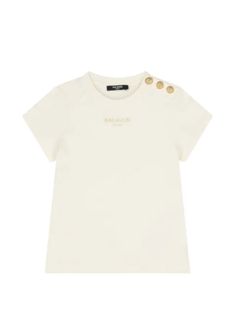 Balmain Kids playera con detalle de botones