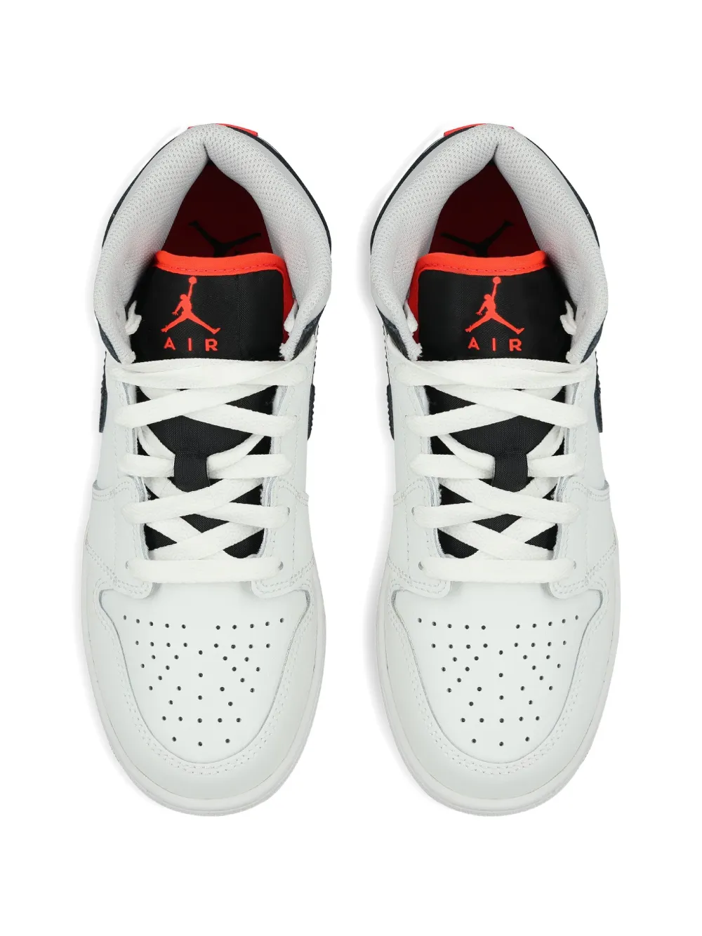 Nike Kids Air Jordan 1 geperforeerde sneakers Wit