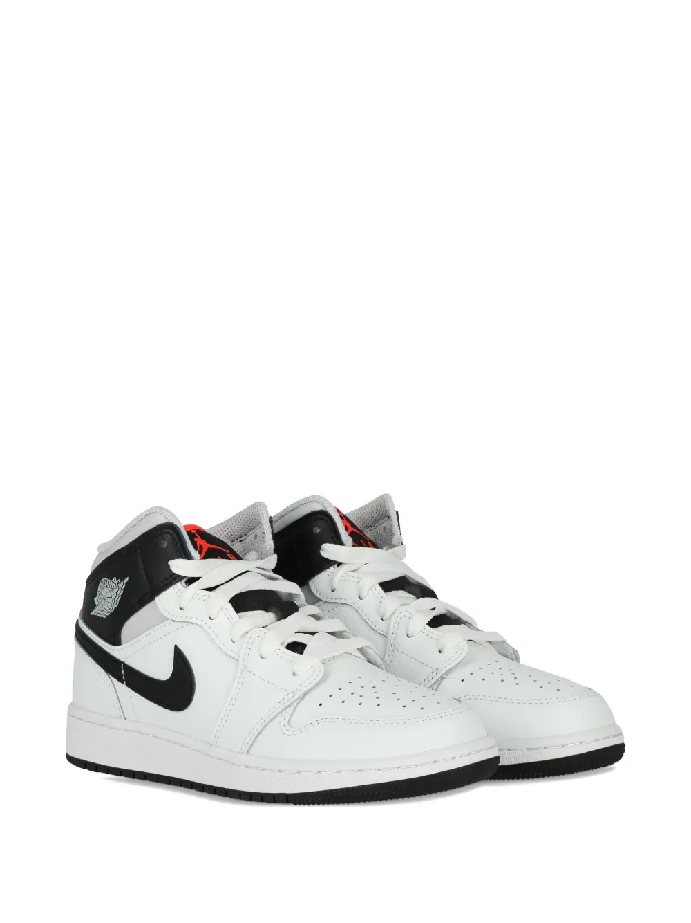 Nike Kids Air Jordan 1 geperforeerde sneakers Wit