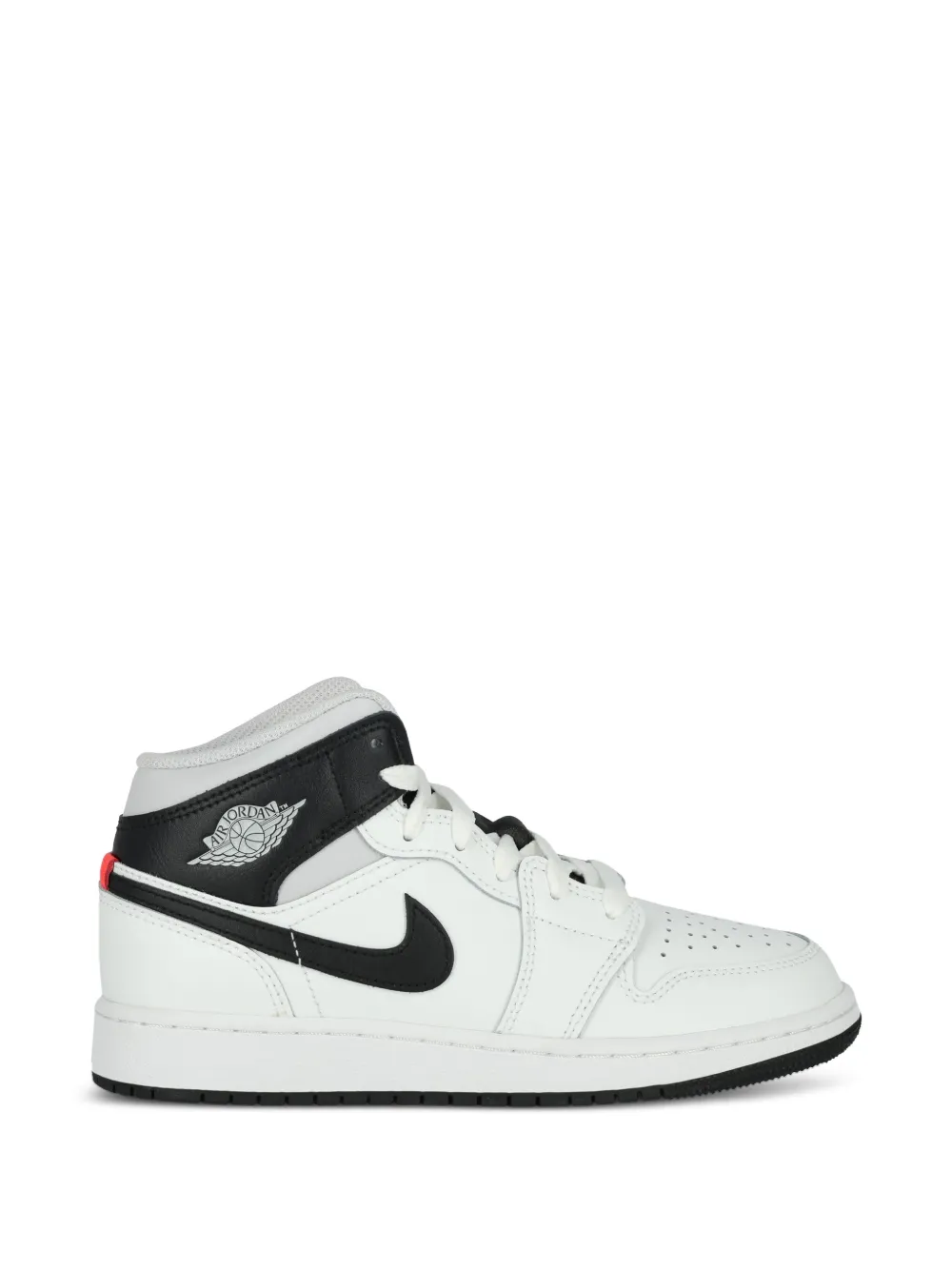 Nike Kids Air Jordan 1 geperforeerde sneakers Wit