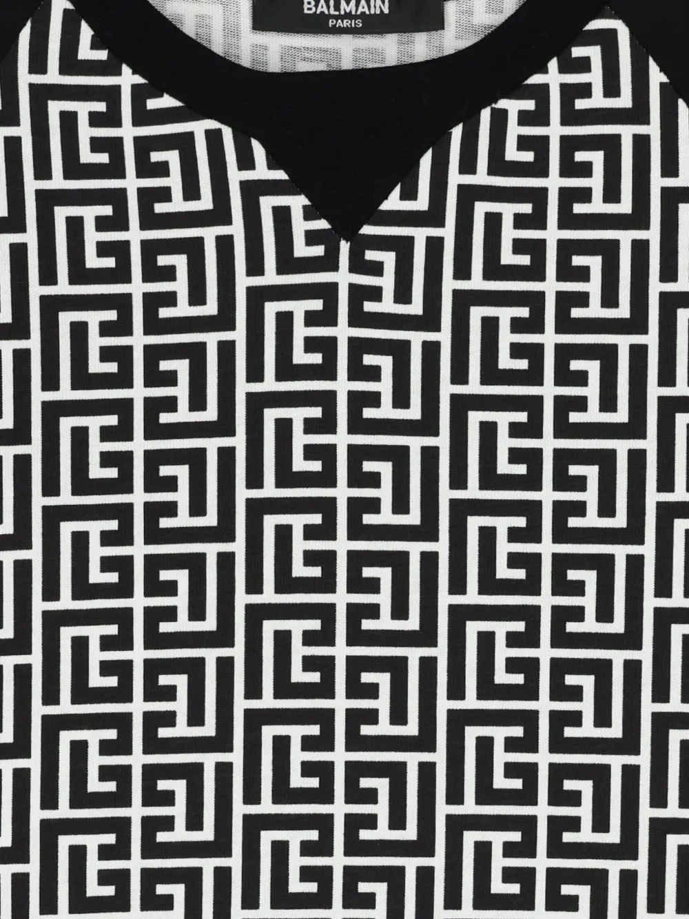 Balmain Kids T-shirt met patroon Zwart