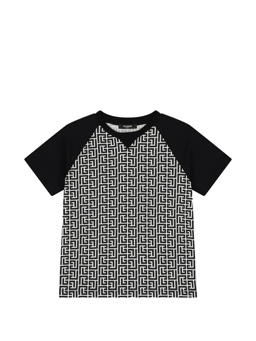Balmain Kids T-shirt a maniche corte con motivo - Nero