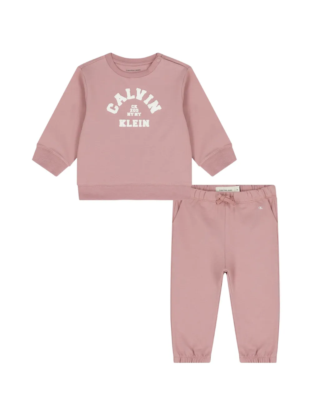 Calvin Klein Kids Tuta sportiva con logo - Rosa