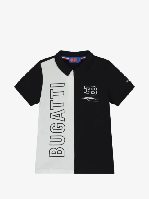 Bugatti Kids playera tipo polo con logo y cierre